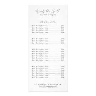 Panfleto Moderno Mínimo Elegante e Branco