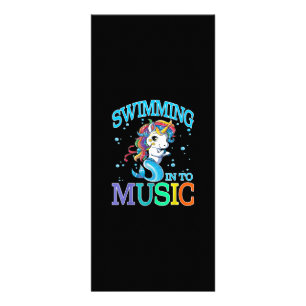 Panfleto Nadando Na Música, Unicórnio Sereia T-Shirt