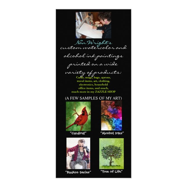 Panfleto Nan's brochure Rack card (Frente)