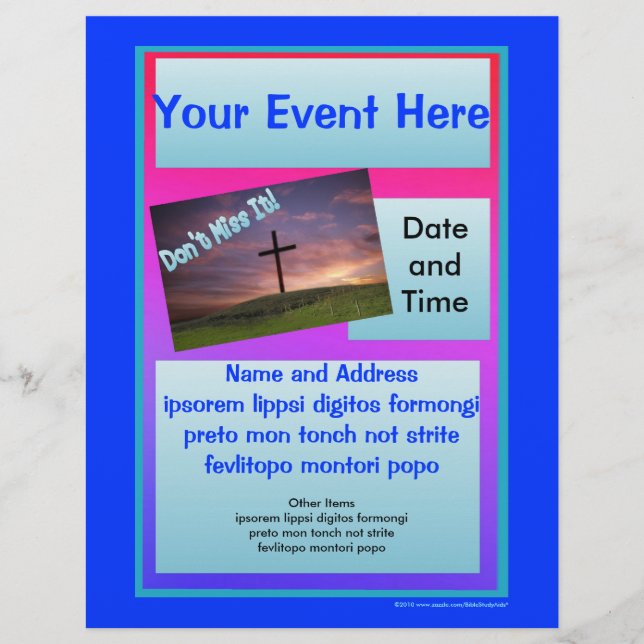 Panfleto Não Perca - Azul (Frente)