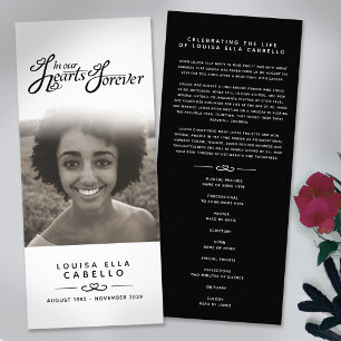 Panfleto No nosso programa funerário, mono preto branco