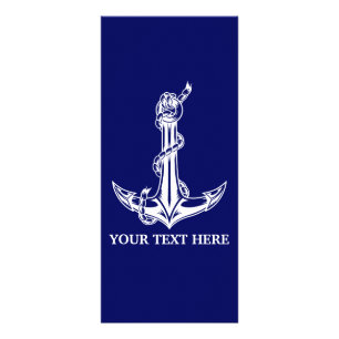 Panfleto Nome do Barco de Âncora Náutica Vintage