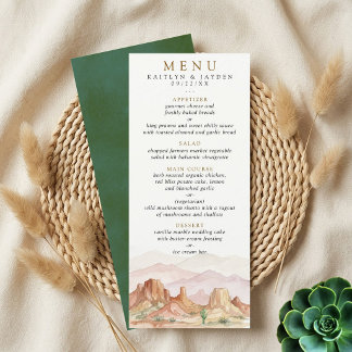 Panfleto O Conjunto de Casamento Watercolor Desert Range - 