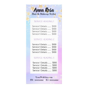 Panfleto *~* O TINTA AZUL Glitter Maquiagem de Beleza