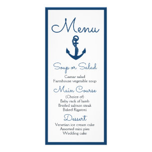 Panfleto Oceano de Casamento Marinho Azul Âncora Náutica