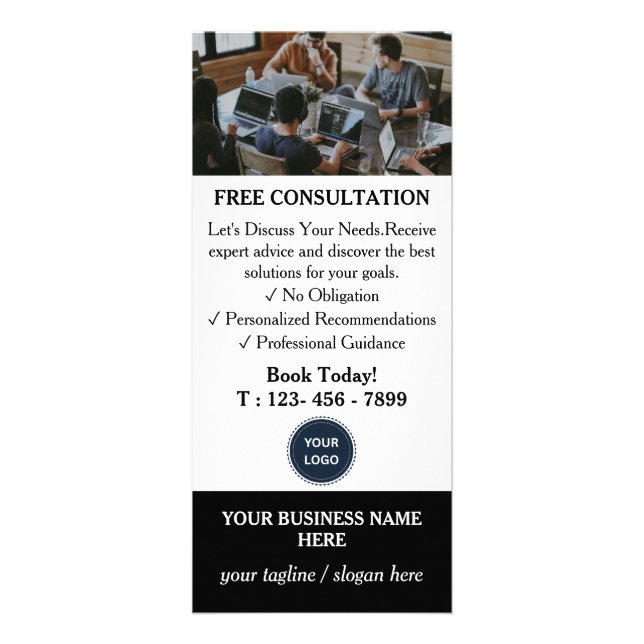 Panfleto Oferta de Consulta Gratuita Suporte de Promoção de (Frente)
