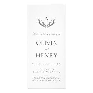 Panfleto Olivia Elegant Simple Wedding Program