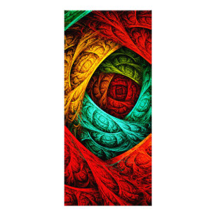 Panfleto Padrão Colorido de Arte Moderna Abstrato artística