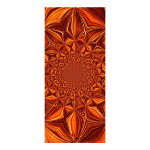 Panfleto Padrão de Arte Digital Kaleidoscópio Vermelho-6754
