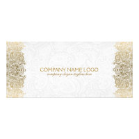 Padrão De Lace De Paisley Dourado E Branco Elegant