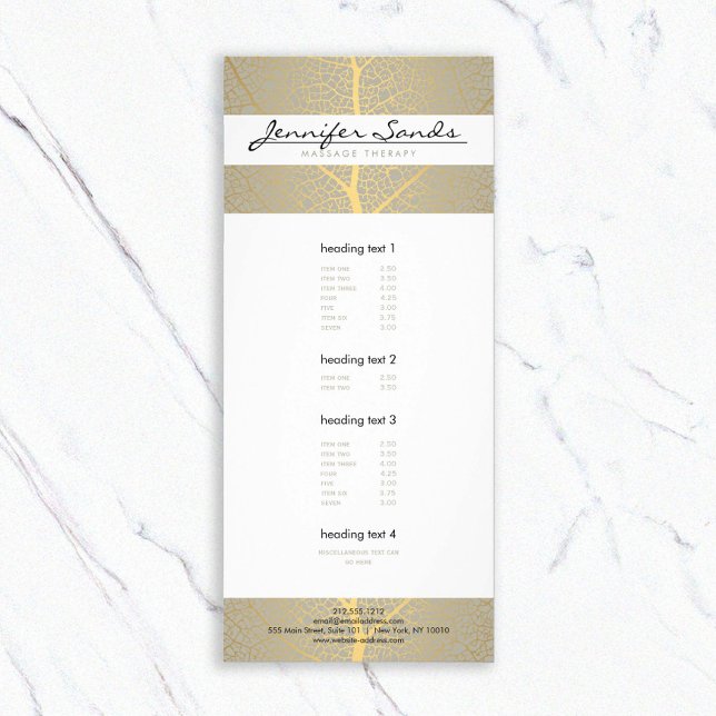 Panfleto Padrão Dourado de árvore Folha Elegante (Criador carregado)