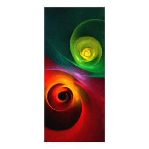 Panfleto Padrão Moderno de Abstrato de Arte Yin Yang Verde 