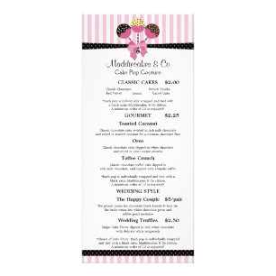 Panfleto Pasta de Pop de Bolo Personalizada