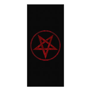 Panfleto Pentagrama do diabo vermelho