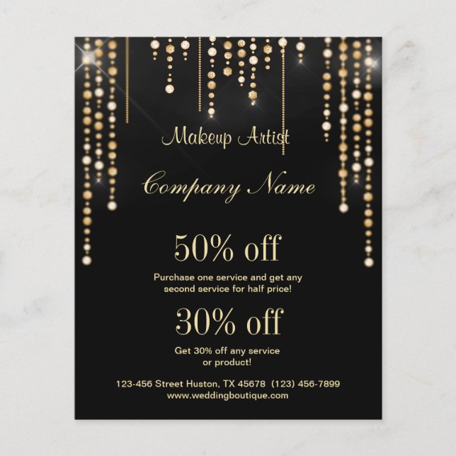 Panfleto personalizado de negócios artístico de ma (Frente)