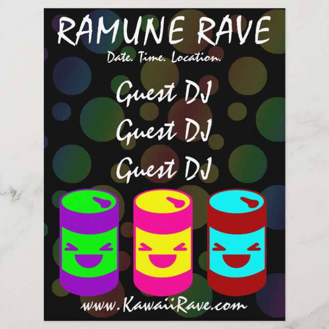 Panfleto Personalizado Kawaii Ramune Rave (Frente)