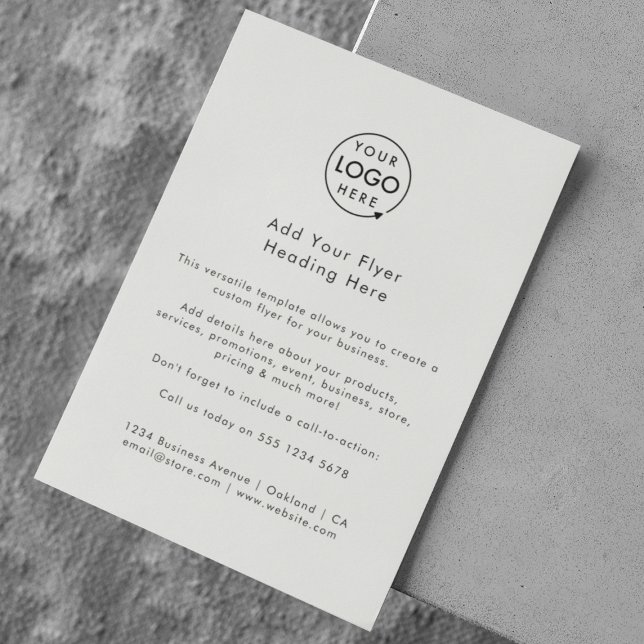 Panfleto Personalizado | Logotipo Moderno de Empre (Create your own unique flyer design with this easy to use template)