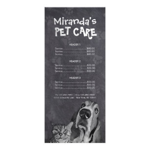 Panfleto Pet Care Sitting Grooming Beaut Salon Price List