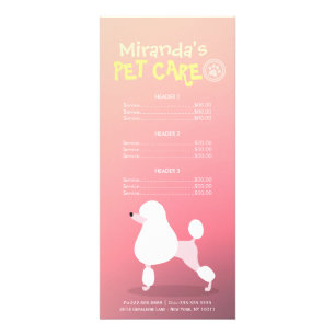 Panfleto Pet Care Sitting Grooming Beaut Salon Price List