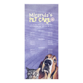 Panfleto Pet Care Sitting Grooming Beaut Salon Price List