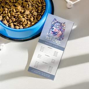Panfleto Pet Care Sitting Grooming Beaut Salon Price List