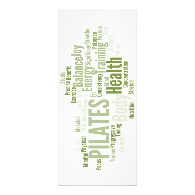Panfleto Pilates Studio Price List Rack Card (Frente)