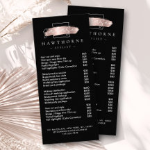 Pincel Chic Traço Salon Price List Services Black