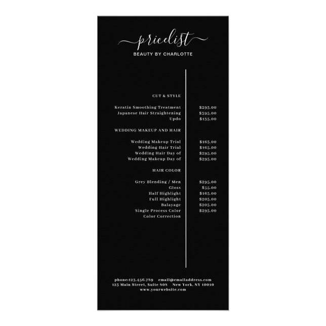 Panfleto Placa de rack (Frente)