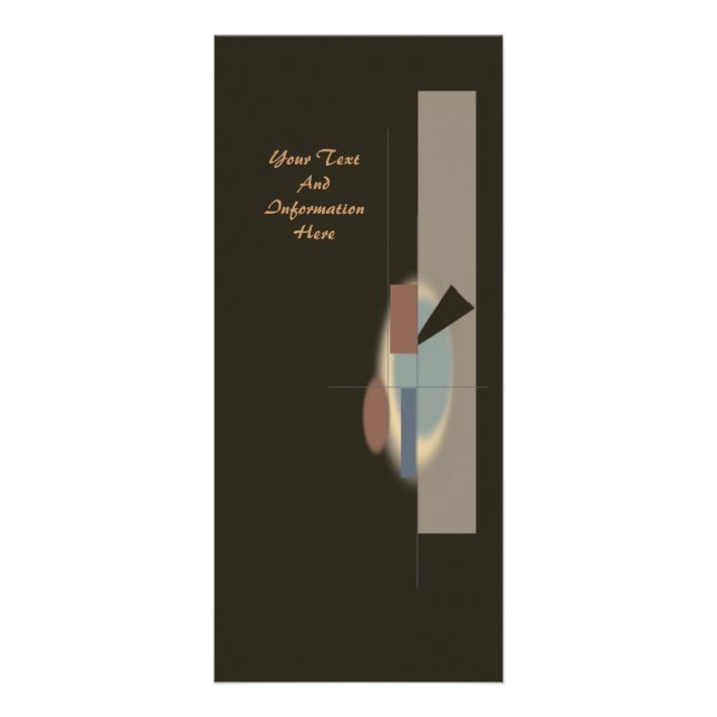 Panfleto Placa de rack de arte abstrato (Frente)