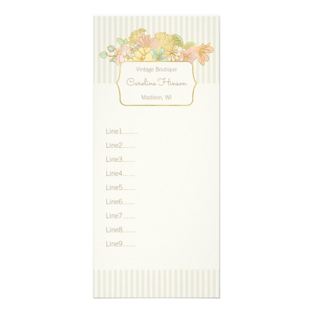Panfleto Placa de rack de flores de pastel com efeito Doura (Frente)