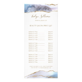 Panfleto Placa de rack de lista de preços agados azul de ci