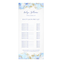 Panfleto placa de rack de lista de preços de design de marm