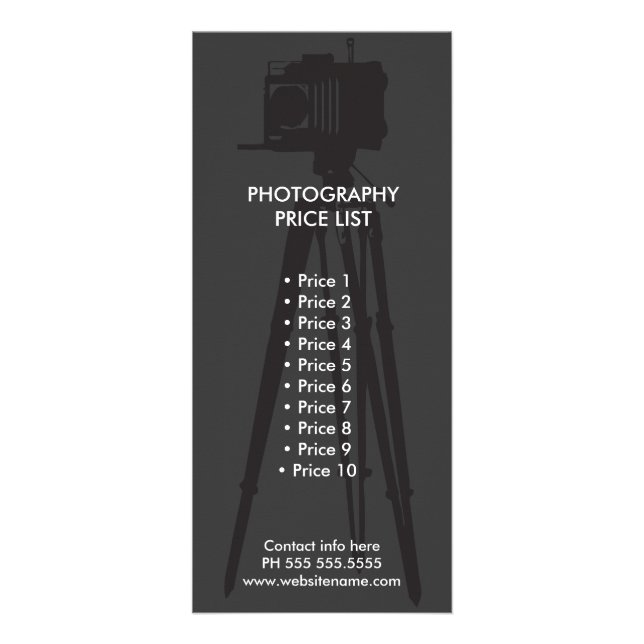 Panfleto Placa de rack de malhas fotográficas (Frente)