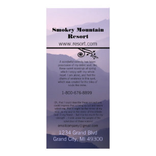 Panfleto Placa de rack de resort Smokey Mounkey