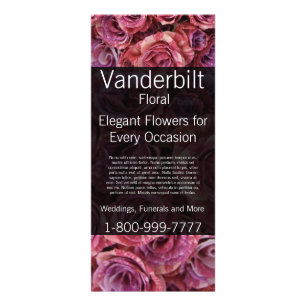 Panfleto Placa de rack Floral Florist Pink Roses