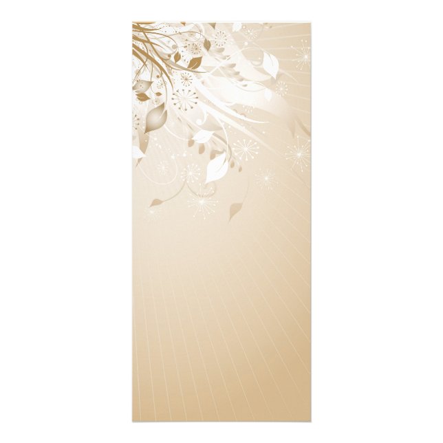 Panfleto Placa de Rack Floral Grunge (Frente)