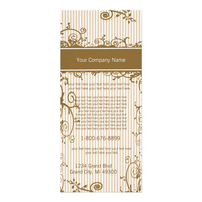 Panfleto Placa de rack lisa e branca girada em espiral (Frente)