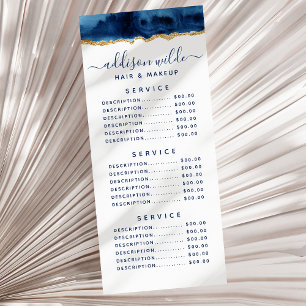 Panfleto Placa De Rack marinho Azul E Dourada Para Cores Aq