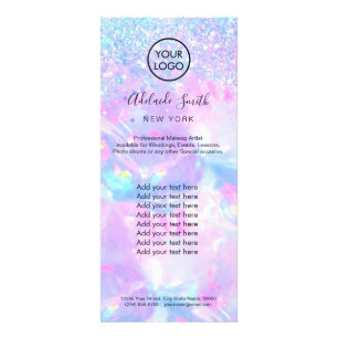 Panfleto placa de rack opal gemstone faux glitter opal