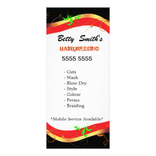 Panfleto Placa de rack para cabeleireiro