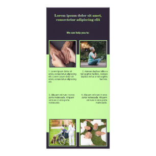 Panfleto Placa de rack para serviços de assistência domé