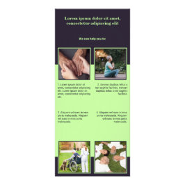 Panfleto Placa de rack para serviços de assistência domésti