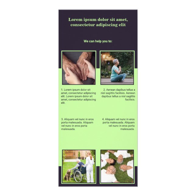 Panfleto Placa de rack para serviços de assistência domésti (Frente)