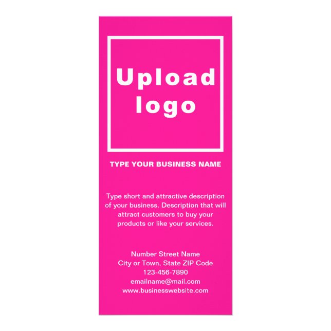 Panfleto Placa de rack rosa para empresas (Frente)