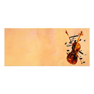 Panfleto Placa de rack violino