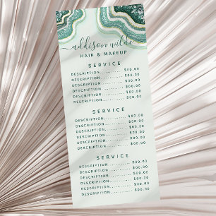 Panfleto Placa Rack de Geodo de Agitação Dourada Teal