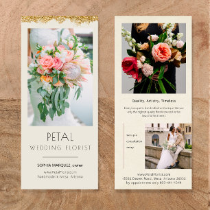 Panfleto Placa Rack De Marketing Criativo De Dip Dourado Fa