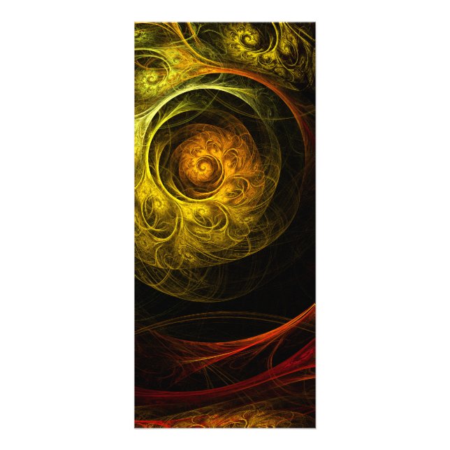 Panfleto Placa Rack Sunrise Floral Red Abstrato (Frente)