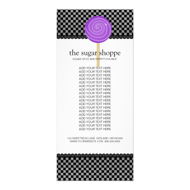 Panfleto Placas para rack de produtos para Compro de doce (Frente)