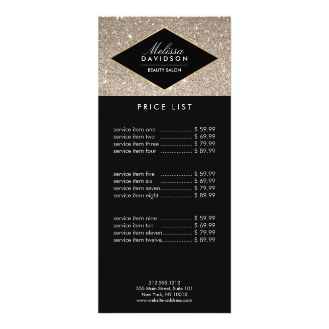 Panfleto Platinum Glitter e Beleza de Glamor (Frente)